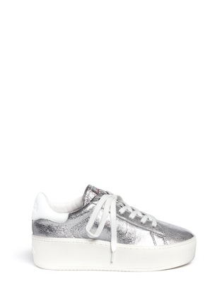Main View - Click To Enlarge Main View - Click To Enlarge - Ash - 'Cult' metallic leather platform sneakers