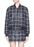 Main View - Click To Enlarge Main View - Click To Enlarge - Comme Moi - Wool grid windbreaker bomber jacket