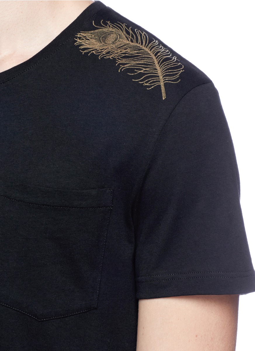 ALEXANDER MCQUEEN Printed Cotton-Jersey T-Shirt, Black | ModeSens