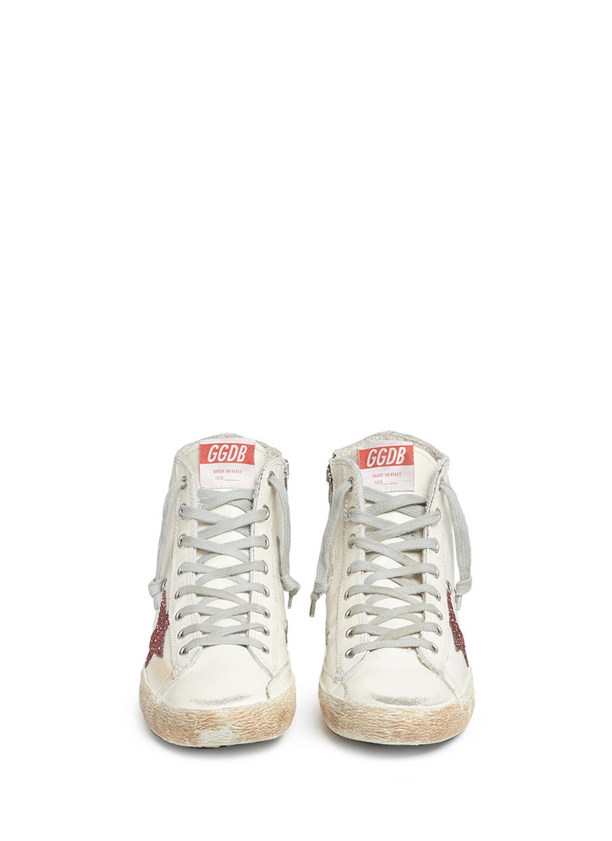 sparkly golden goose high tops