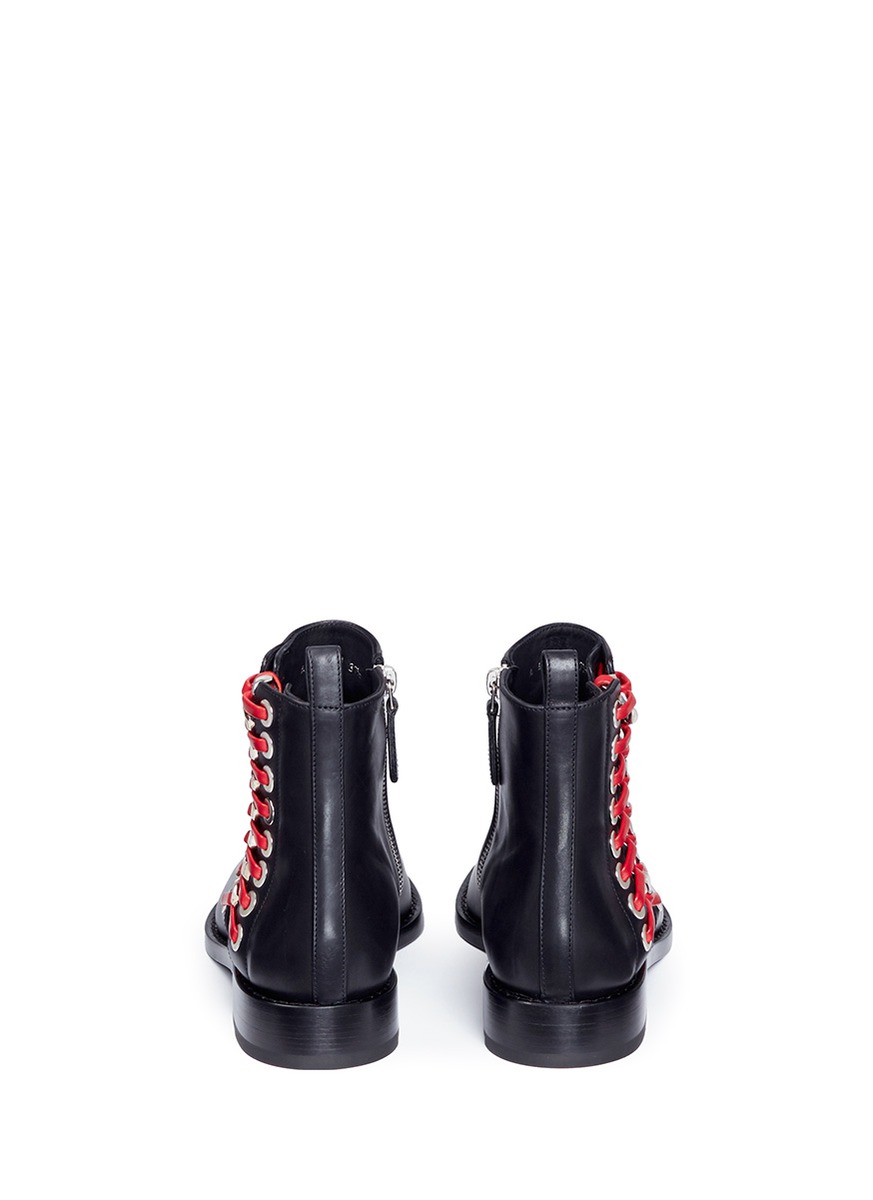 alexander mcqueen embellished leather ankle boots