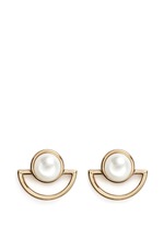 Main View -Click To Enlarge 'Lilas' freshwater pearl stud earrings