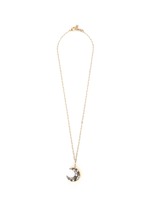 Main View -Click To Enlarge 'Laumière' Swarovski crystal gemstone crescent pendant necklace