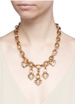 Figure View -Click To Enlarge 'Avron' crystal pavé cutout triangle charm necklace