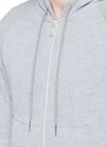 Detail View -Click To Enlarge Stripe print cotton zip hoodie