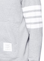Detail View -Click To Enlarge Stripe print cotton zip hoodie