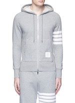 Main View -Click To Enlarge Stripe print cotton zip hoodie