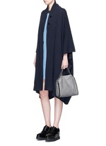 Figure View -Click To Enlarge Wool-cashmere knit cape