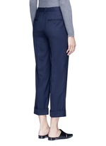Back View -Click To Enlarge 'Contour' virgin wool cropped pants