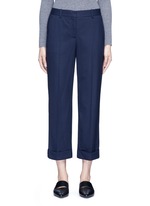 Main View -Click To Enlarge 'Contour' virgin wool cropped pants