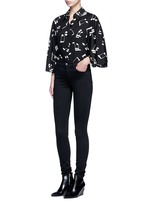 Figure View -Click To Enlarge Musical note print bell sleeve shirt