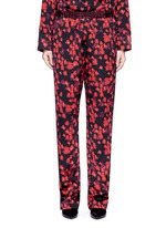 Main View -Click To Enlarge Floral print silk satin pyjama pants