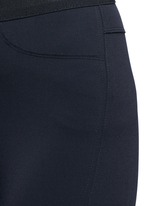 Detail View -Click To Enlarge 'Quin' ribbon waist cropped scuba leggings
