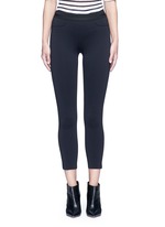 Main View -Click To Enlarge 'Quin' ribbon waist cropped scuba leggings