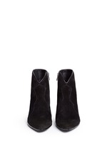 Front View -Click To Enlarge 'Hurrican' suede cowboy ankle boots