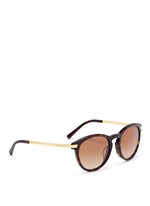 Figure View -Click To Enlarge 'Adrianna III' keyhole bridge tortoiseshell acetate sunglasses