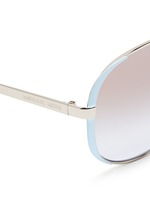 Detail View -Click To Enlarge 'Chelsea' coated rim metal aviator sunglasses