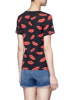 Back View -Click To Enlarge Lip print slub jersey T-shirt