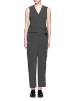Main View -Click To Enlarge 'Alvmie' wrap front crepe jumpsuit