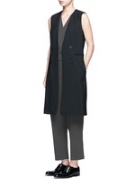 Figure View -Click To Enlarge 'Alvmie' wrap front crepe jumpsuit