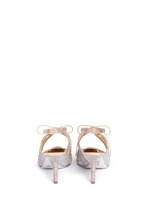 Back View -Click To Enlarge Strass pavé cutout satin pumps