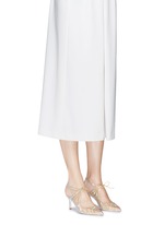 Figure View -Click To Enlarge Strass pavé cutout satin pumps