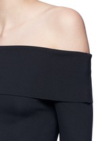 Detail View -Click To Enlarge 'Nania' scuba jersey off-shoulder dress