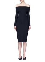 Main View -Click To Enlarge 'Nania' scuba jersey off-shoulder dress