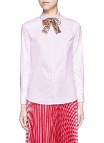 Main View -Click To Enlarge Sequin bow Oxford shirt