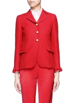 Main View -Click To Enlarge Ruffle trim cady suit jacket