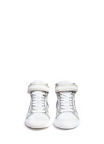 Front View -Click To Enlarge 'Les Baskets' perforated leather high top sneakers