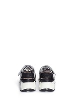 Back View -Click To Enlarge 'Comet' camouflage cube print leather sneakers