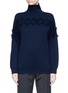 Main View - Click To Enlarge Main View - Click To Enlarge - Matilde - Frayed diamond intarsia cashmere turtleneck sweater