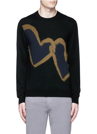 Main View - Click To Enlarge Main View - Click To Enlarge - PS by Paul Smith - 'Chain-link Heart' Merino wool sweater