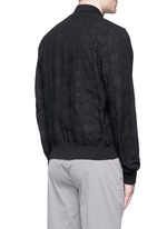 Back View -Click To Enlarge Polka dot jacquard cotton-wool bomber jacket