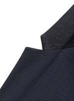 Detail View -Click To Enlarge Slim fit micro check wool blazer