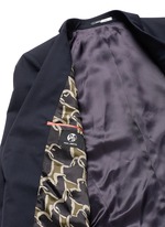 Click To Enlarge Slim fit micro check wool blazer