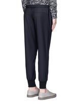 Back View -Click To Enlarge Slim fit tailored wool sweatpants
