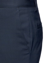 Detail View -Click To Enlarge Slim fit micro check wool pants