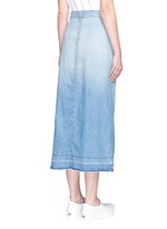 Back View -Click To Enlarge 'The Sally' raw hem button skirt