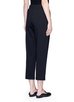 Back View -Click To Enlarge 'Leanne' elastic waist scuba jersey cropped pants