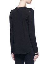 Back View -Click To Enlarge 'Detached cuff' cotton-cashmere T-shirt