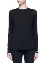 Main View -Click To Enlarge 'Detached cuff' cotton-cashmere T-shirt