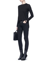 Figure View -Click To Enlarge 'Detached cuff' cotton-cashmere T-shirt
