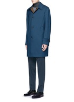 Front View -Click To Enlarge Reversible wool and shell car coat