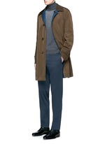 Figure View -Click To Enlarge Reversible wool and shell car coat