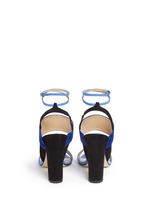 Back View -Click To Enlarge 'Xiamen' colourblock suede slingback sandals