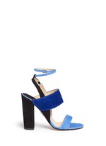 Main View -Click To Enlarge 'Xiamen' colourblock suede slingback sandals