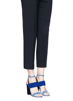 Figure View -Click To Enlarge 'Xiamen' colourblock suede slingback sandals
