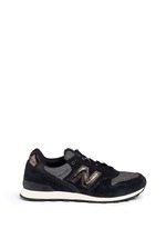 Main View -Click To Enlarge '996' herringbone suede running sneakers